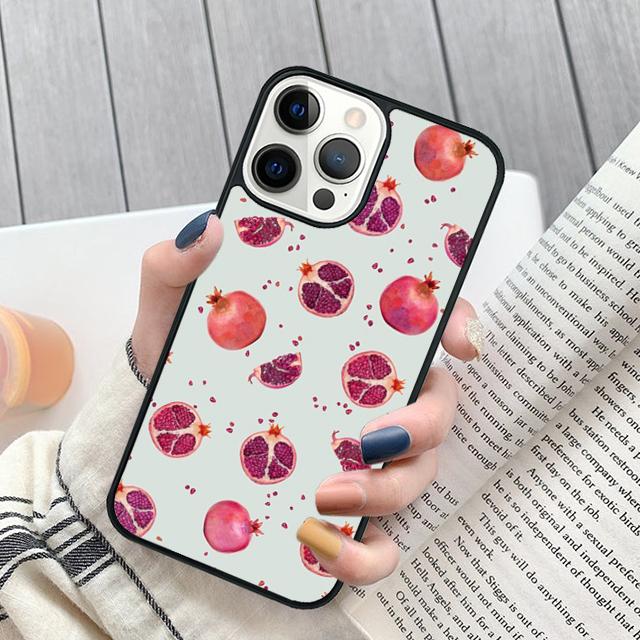tropical pomegranate pattern Phone Case For iPhone 17 Air 15 16 16e 11 12 13 14 Pro Max Cover For iPhone 17 Air Max Plus Fundas