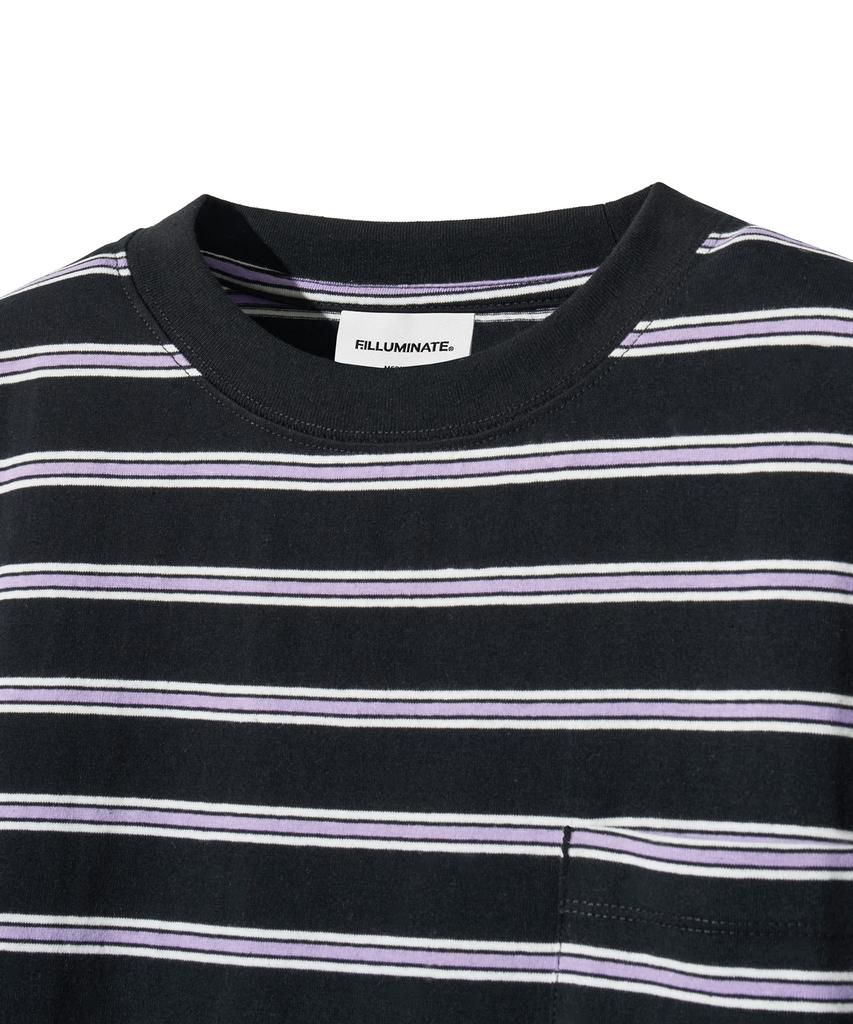 FILLUMINATE Multi-Stripe Pocket T-Shirt - Black