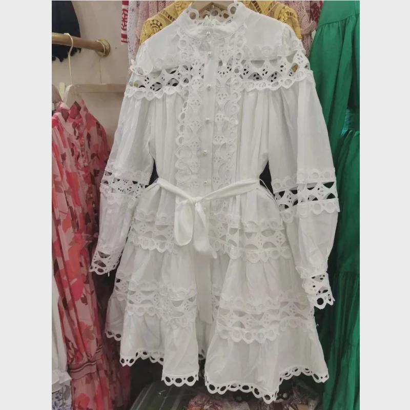 Australian Fashion: Early Spring Lace Splicing Luxury Loose Fit Fairy Dress