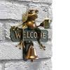 Chill Frog Welcome Doorbell Creative Beer-Drinking Frog With Sunglasses Resin Chill Frog Welcome Sign Home Decor Gifts