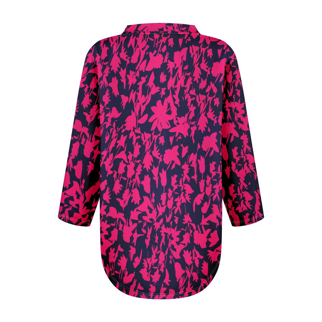 3/4 Sleeve Womens Tops For Women Henely Tops Button V Neck  Loose Fit Dressy Womens Summer Tops