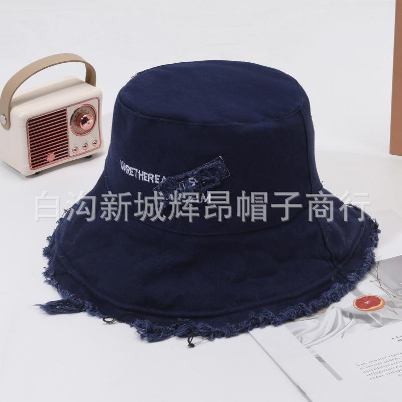 Korean bucket hat women's spring and summer sun hat autumn and winter versatile sunshade sunshade Internet celebrity basin hat tide brim