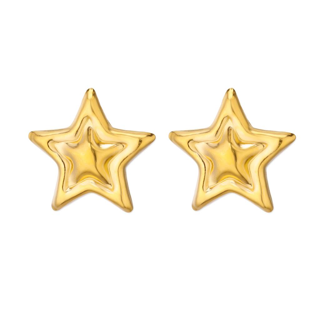 Stainless Steel Geometric Square Stud Earrings For Women Men Gold Color Earrings Vintage Minimalist Piercing Earring Jewelry