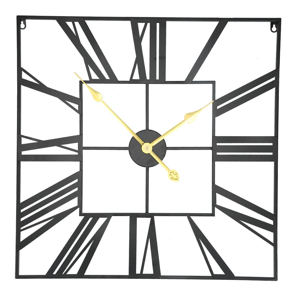 Wall Clock Iron Paint Art Roman Numeral Modern Fashionable Silent Large Wall Clock for Living Room