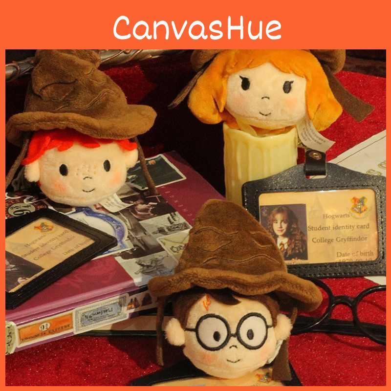 Potter Weasley Ron Hermione Granger Extendable Hat Plush Keychain Toy Doll