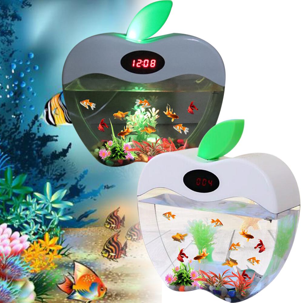 MINI Fisch Aquarium Tank Aquarium Lampe kleine Aquarium Fish Tank