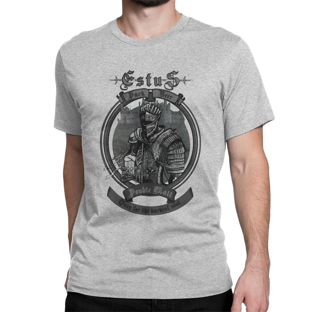 For The Darkest Soul Dark Souls T-Shirt Men Novelty 100% Cotton Tees Crewneck Short Sleeve T Shirts Plus Size Tops