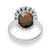 Natural Oyster Turquoise Solid 925 Sterling Silver Ring For Women & Girls