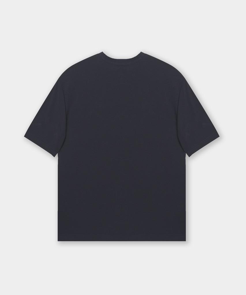BIRBANTE Seersucker Aero Stretch T-Shirt - Black