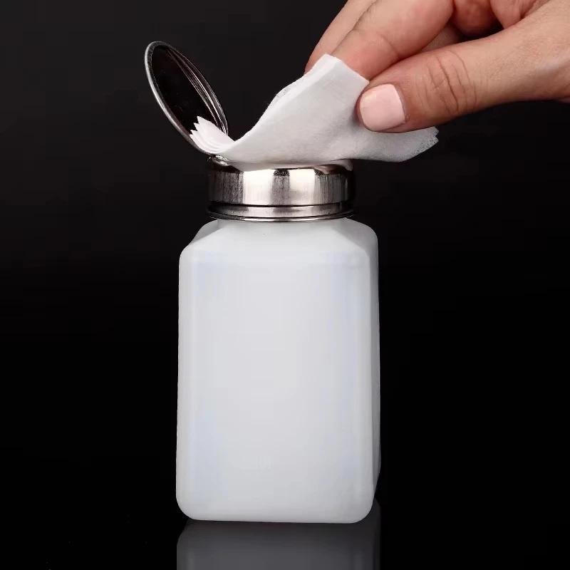100-250ML Bottiglia Vuota con Pompa Liquido Alcolico Pressa Rimuovi Smalto Detergente Bottiglia Ricaricabile Dispenser Contenitore Manicure