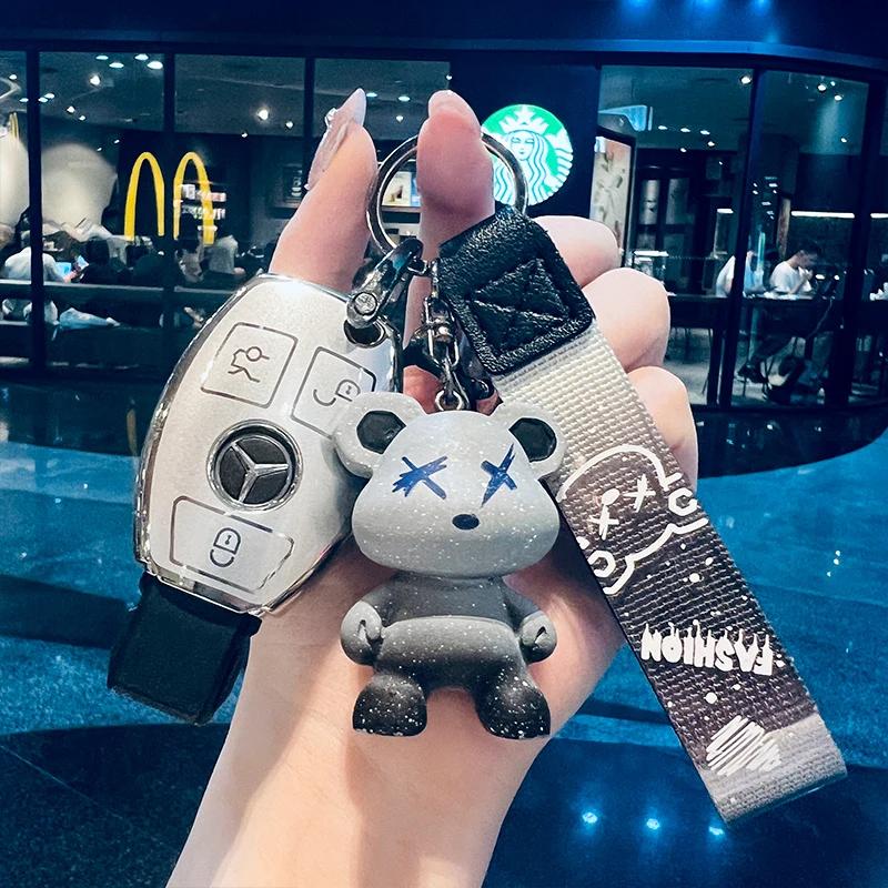 FA9for Mercedes Benz W206 W223 C S Class S350 C200 C260 C300 S400 S450 S500 S480 S580 TPU car key case cover remote holder keychain