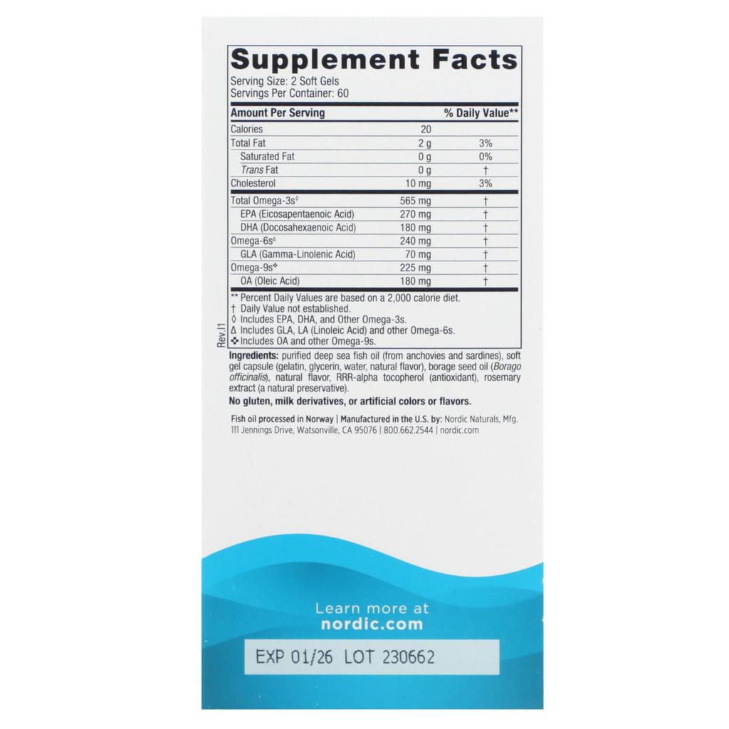 Complete Omega, Lemon, 120 Softgels