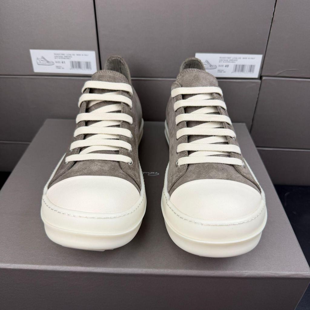 Herren Dark Vollnarbenleder Low-Top Skate-Schuhe - Unisex Klassisch & Trendig