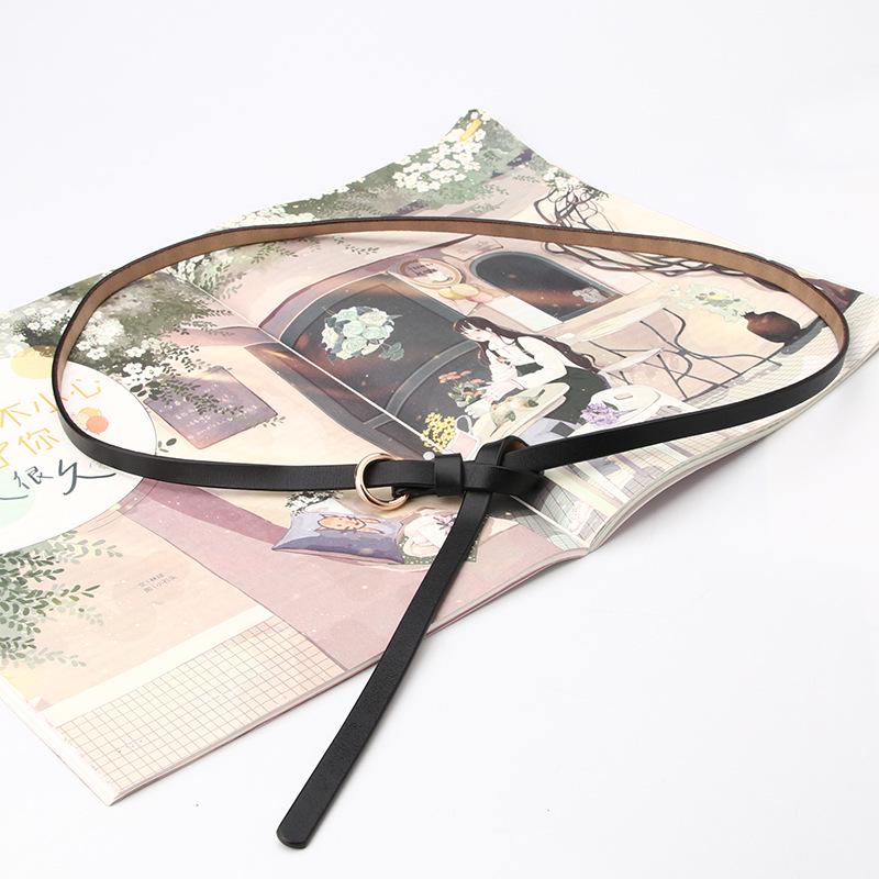 New Fine Leather for Women, Two-layer Cowhide, Casual and Versatile Belt, Sweater Dress, Coat, Decorative Belt