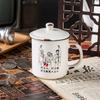 Lock & Lock New National Tide Retro Ceramic Mug with Lid