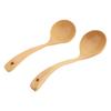 2 STÜCK Holzlöffel Schöpfkelle zum Kochen Langer Griff Küchenservierlöffel Suppenkelle Kochutensil