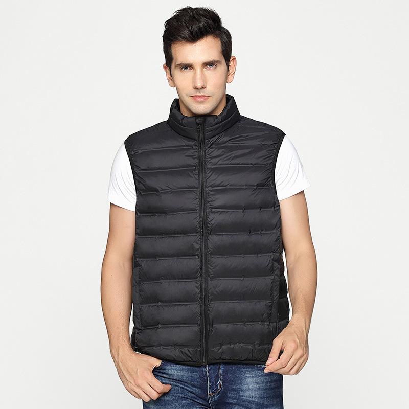 Buy Men's Lightweight Down Vest Short Large Size Down Jacket at