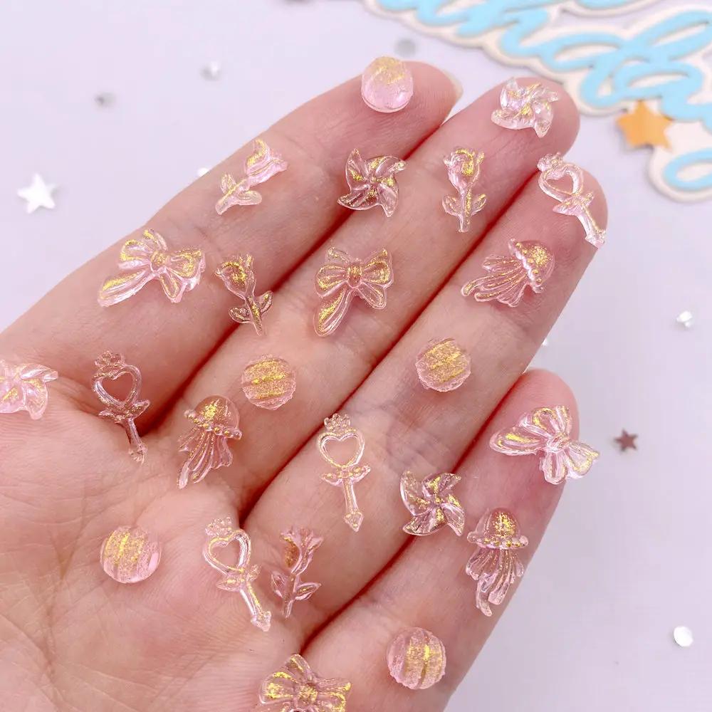 8 g Harz Mini Glitter Bunte Zauberstab Qualle Rose Kunst Nagel Flache Rückseite Strass Applikation DIY Scrapbook Schmuck Dekor