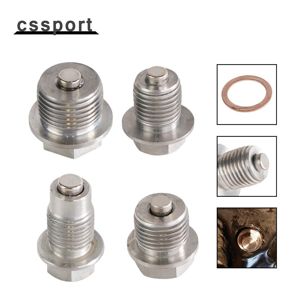 M12x1.25 M12x1.5 M12x1.75 M14x1.5 M16x1.5 M18x1.5 Stainless Steel Magnetic Oil Drain Plug Oil Drain Sump Nut Silver Auto Parts Oil Drain Plugs 3