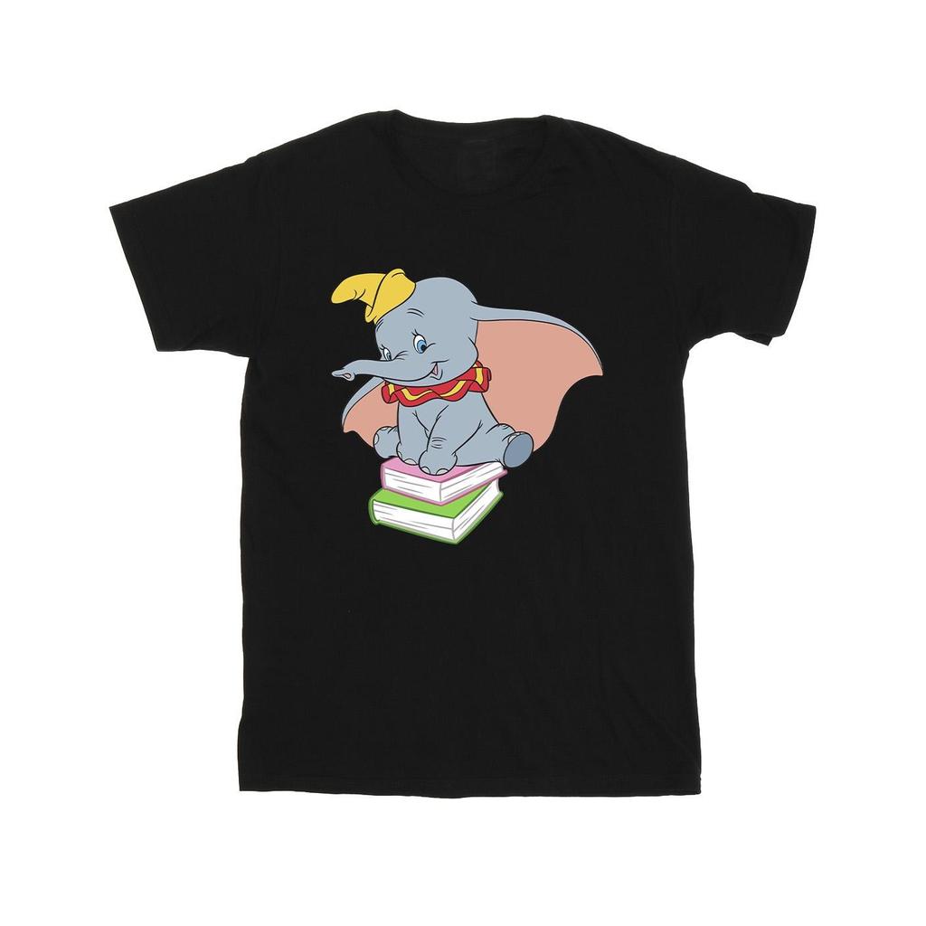Disney Mens Dumbo Sitting On Books T-Shirt