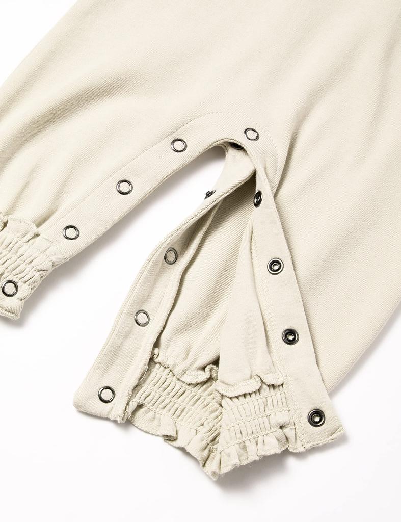 Short Sleeve Romper Organic Short Sleeve Romper Baby Stone [L'ovedbaby] Ff-462 (Stone Beige) 9-12M (For 9-12 Months)