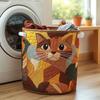 Laundry Basket With Carry Handles, Quilted Polyester Hamper for Clothes, Towels and Everyday Household Storage Needs