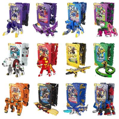 Nieuwe Metalen Cardbot Transformerende Kaart naar Robot Actiefiguren Mega Ambuler Transformatie Robot Model Speelgoed voor Kind Cadeau