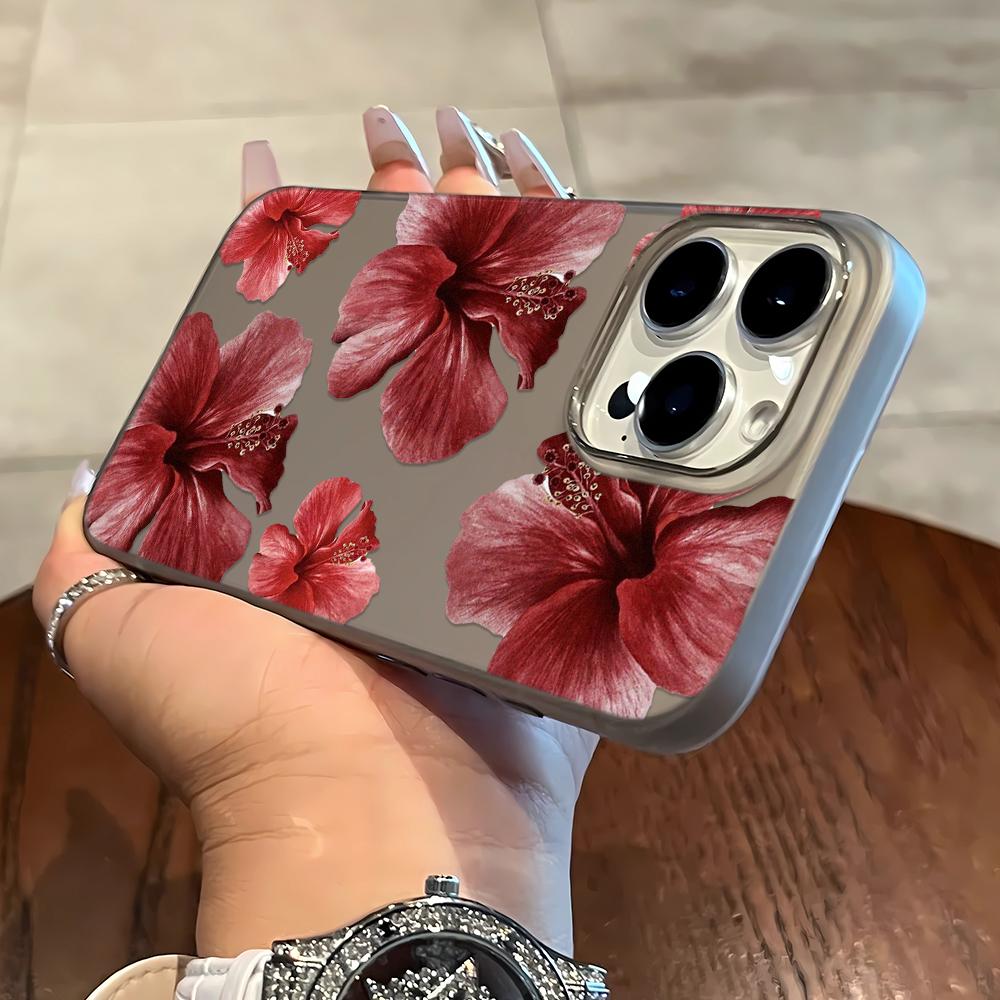 Pink Flowers Phone Case For IPhone 17 Air 16 Pro Max 15 14 13 12 11 Case For IPhone 15 14 13 12 11 Plus 17 16 Case Cover Funda iphone 11