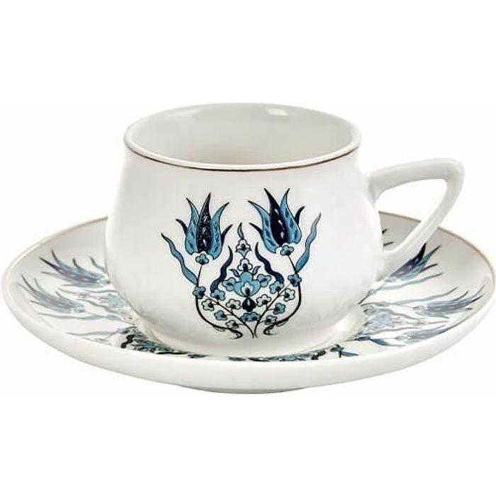Arborescence Koffieservies - Karaca - Iznik - 6 Personen - Porselein - Klassiek - Tijdloos