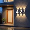 Placă Lampă Număr Casă Stil Minimalist Rezistentă la Apă Dispozitiv de Marcare Număr Casă Balcon