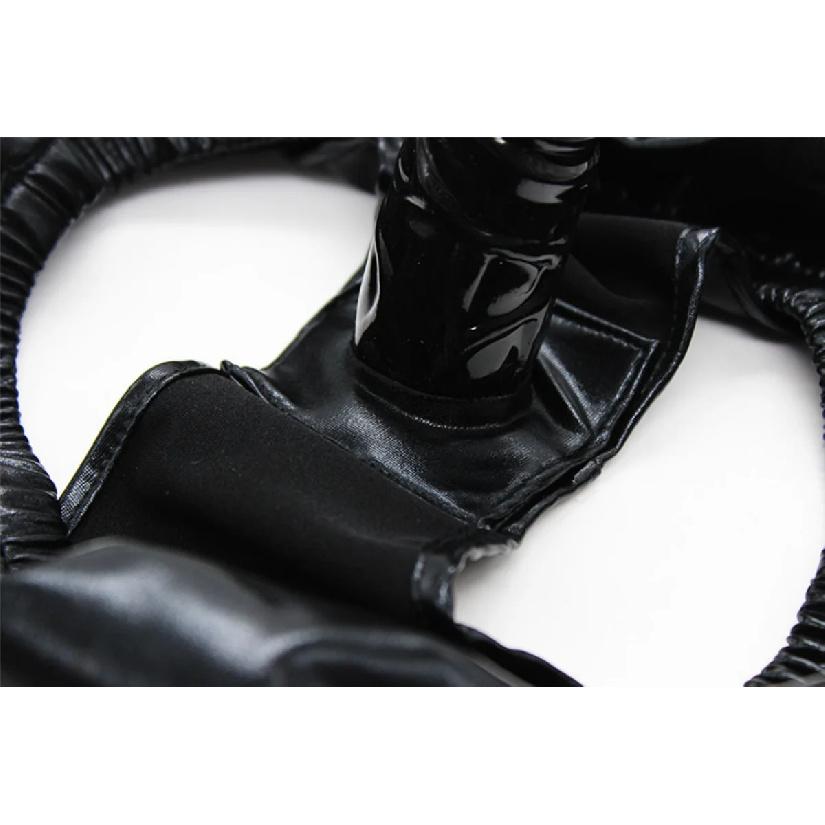 Patent Leather Chastity Belt Pants with Butt Anal Plug Vagina Dildo Panties Thong Briefs G String Lingerie Sex Toys Woman Men