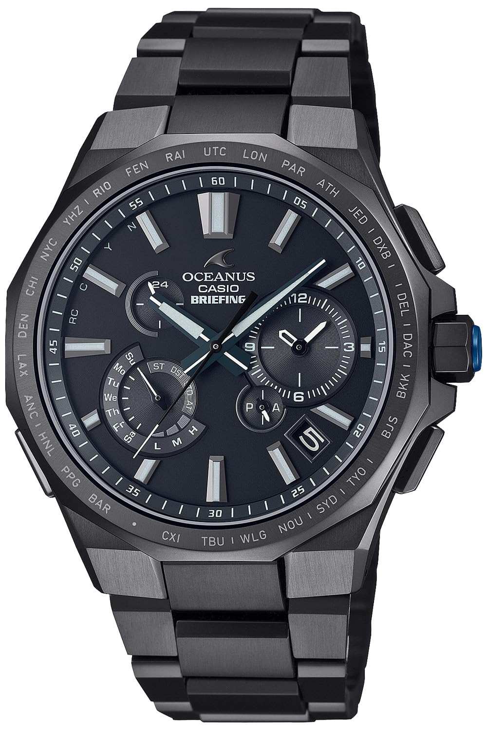 

Oceanus Watch Made in Japan CLASSIC LINE BRIEFING Collaboration Model Bluetooth Radio Solar Sapphire Glass Black [Casio] OCW-T6000BR-1AJR Men s