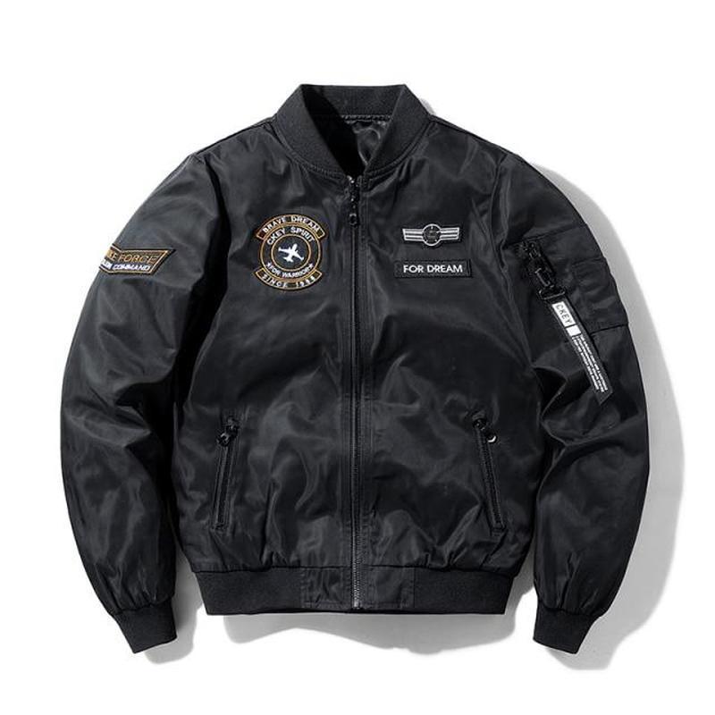 Giacca Locomotiva Uomo Primavera Autunno Giacca a Vento Cappotto da Pilota Militare Uomo Giubbotti Antivento Cargo Taglia Plus Giacca Casual