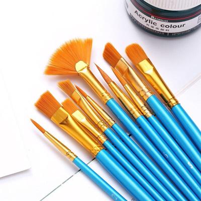 JOWOART Multifunktions-Gouache-Stift in verschiedenen Formen, rund, spitz, Nylonhaar, Aquarell-Strichzeichnungsstift, 30 Stück/Set, Ölgemälde-Kunstpinsel