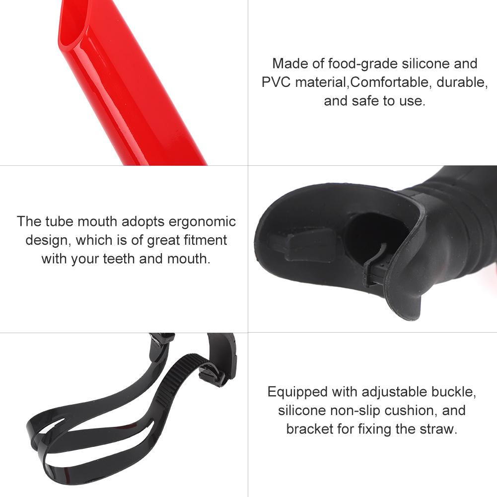 Front Schnorchel Atemrohr Abnehmbares Schwimm-Scuba für Schnorchel-TauchtrainingRed