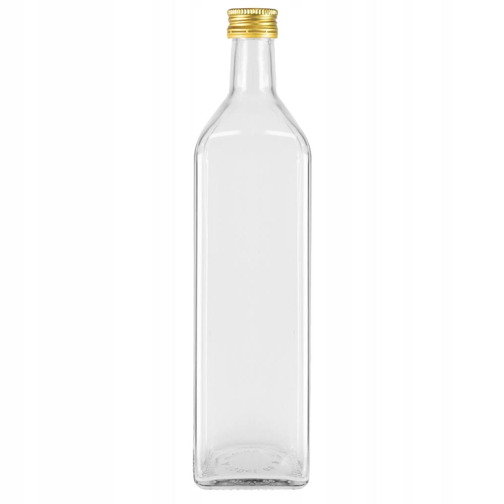 40X Butelki Marasca Bezbarwna 1000 Ml Z Dozownikiem Na Oliwę Ocet Sok 1L