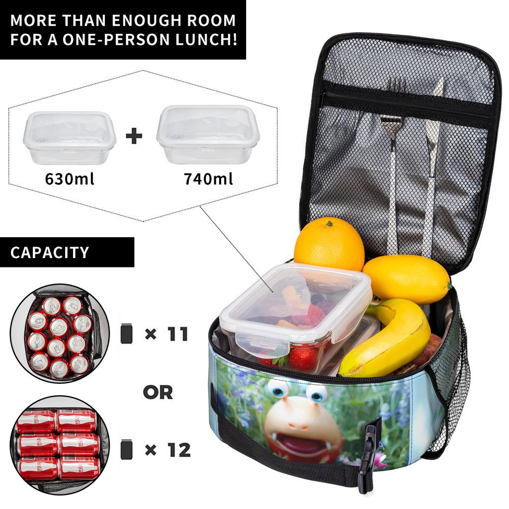 Pikmins Video Games Insulated Lunch Bag Portable Reusable Thermal Bag Lunch Box Tote Beach Picnic Girl Boy