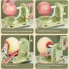 1PC Hand Crank Fruit Peel Machine Multi Purpose Peeler with Stainless Steel Cutter PP Material for Kitchen