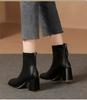 New Shoes for Women Leather Modern Boots Spring Autumn Concise High Tops Casual Shoes Girl Outdoor 6.5CM Short Ankle Boots