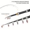 Ultra Short Mini Ice Fishing Rod Telescopic 1M-2.3M Telescopic Pocket Travel Pole for Lure Fish in Saltwater Freshwater Winter 260319