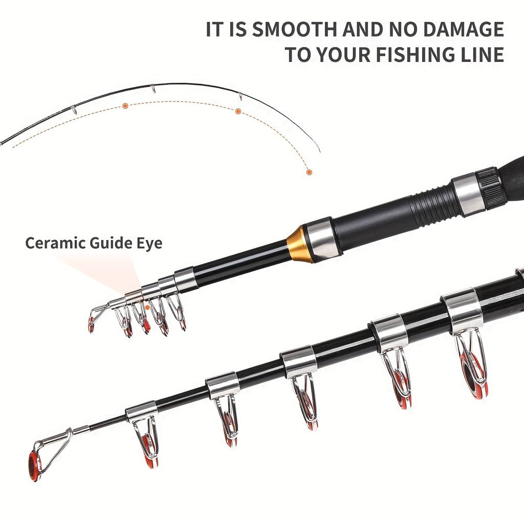 Ultra Short Mini Ice Fishing Rod Telescopic 1M-2.3M Telescopic Pocket Travel Pole for Lure Fish in Saltwater Freshwater Winter 260319