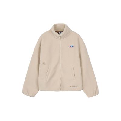 Rabbit Year CNY Series Sportswear Fleece-Lined Woven Stand Collar Zip Jacket Women Jackets Beige White FD4796-126
