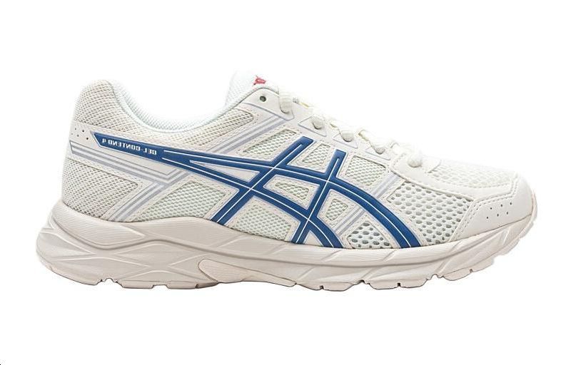 Asics Gel Contend 4 Physical Fitness Test & Exam Cushioning Breathable Low Top Kids' Running Shoes White Blue Unisex 1014A322-101