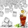 Fake Ice, Clear Fake Ice Cubes Acrylic, 17 Mm 100 PCS Acrylic Decorative Ice Cubes for Photography Accessories Props Decoration Vase Fillers