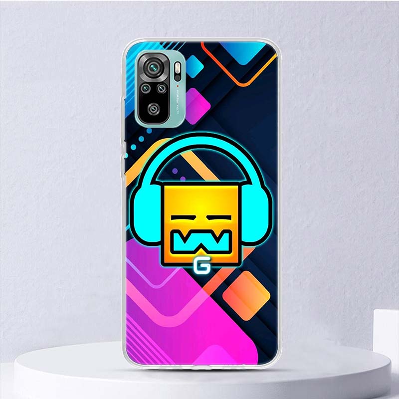 Geometry Dash Game Soft Case For Xiaomi Redmi Note 14 13 12S 11S 10S 12 Pro Plus Phone Cover 11 10 11E 11T Note14 Shell Coque No