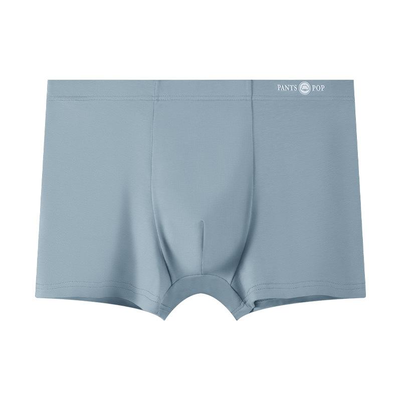 Men's Cotton Underwear Solid Color Autumn/winter Flat Angle Pants Antibacterial Breathable Mid Waist Men's Shorts