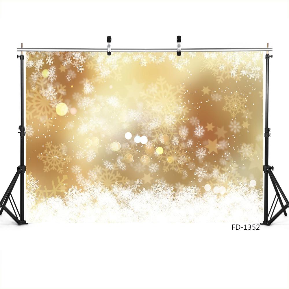 Christmas Snowflake Stars Glitters Bokeh Photo Background Vinyl Backdrops Photo Studio for Baby Photobooth Birthday Party