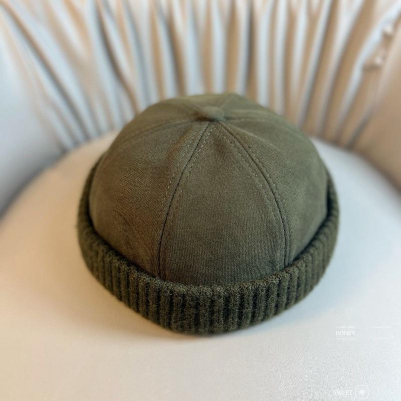 Chapeaux Rétro Sans Bord Hiver Rue Chapeau Peau de Melon Unisexe Mode Extérieure Décontracté Casquette de Marin Robe