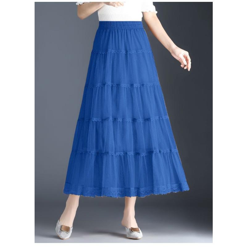 Graceful and Enchanting Flowy Maxi Skirt with Tiered Ruffles and Floral Prints