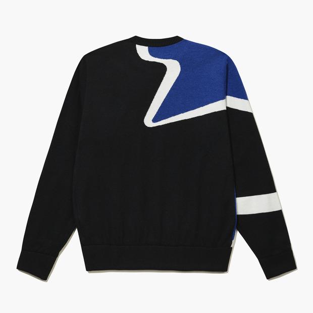 LECOQ GOLF Men'S Windproof Graphic Round Sweater _Blck Gq421Mkpo1